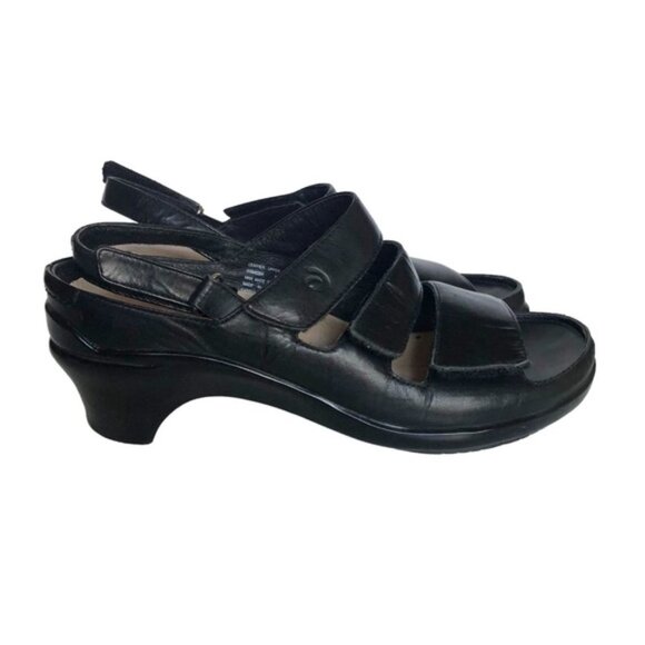 Aravon Kira Sandal Size 7 Black Leather - Picture 3 of 12